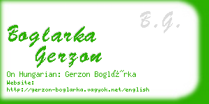 boglarka gerzon business card